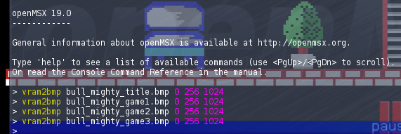 openMSX console